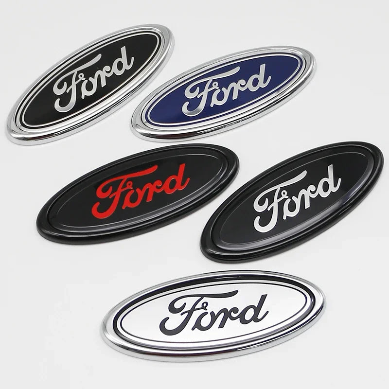 Car Styling Front Hood Emblem Rear Trunk Badge Grille Logo Sticker For Ford Focus MK3 Ranger Mondeo Fiesta S-Max  MK4 Kuga