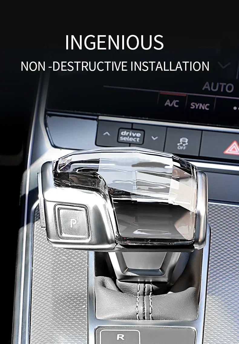 Audi Crystal Gear Shift Handle Head Lever A6 C8 A6L RS7 A7 Q8 S8 SQ8 Q7 RS6 A8L A4 A4L Q5L RS4 RS5 A5 S4 S5 SQ5
