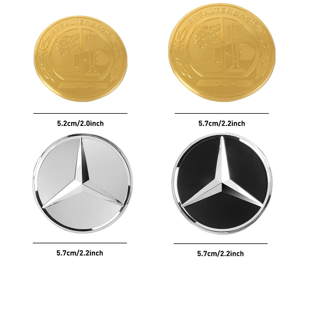 52mm 57mm Car Steering Wheel Badge Sticker Replace Decor For Mercedes Benz B/C/E/S Class A Class C200L GLC GLK FXPT-JS-BENZ