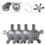 4PCS For Audi Sline TT A1 A2 A3 A4 A5 A6 A7 A8 8P B6 B7 B8 C5 C6 C7 Car Original Wheel Center Cap Hub Covers Badge Decal Sticker