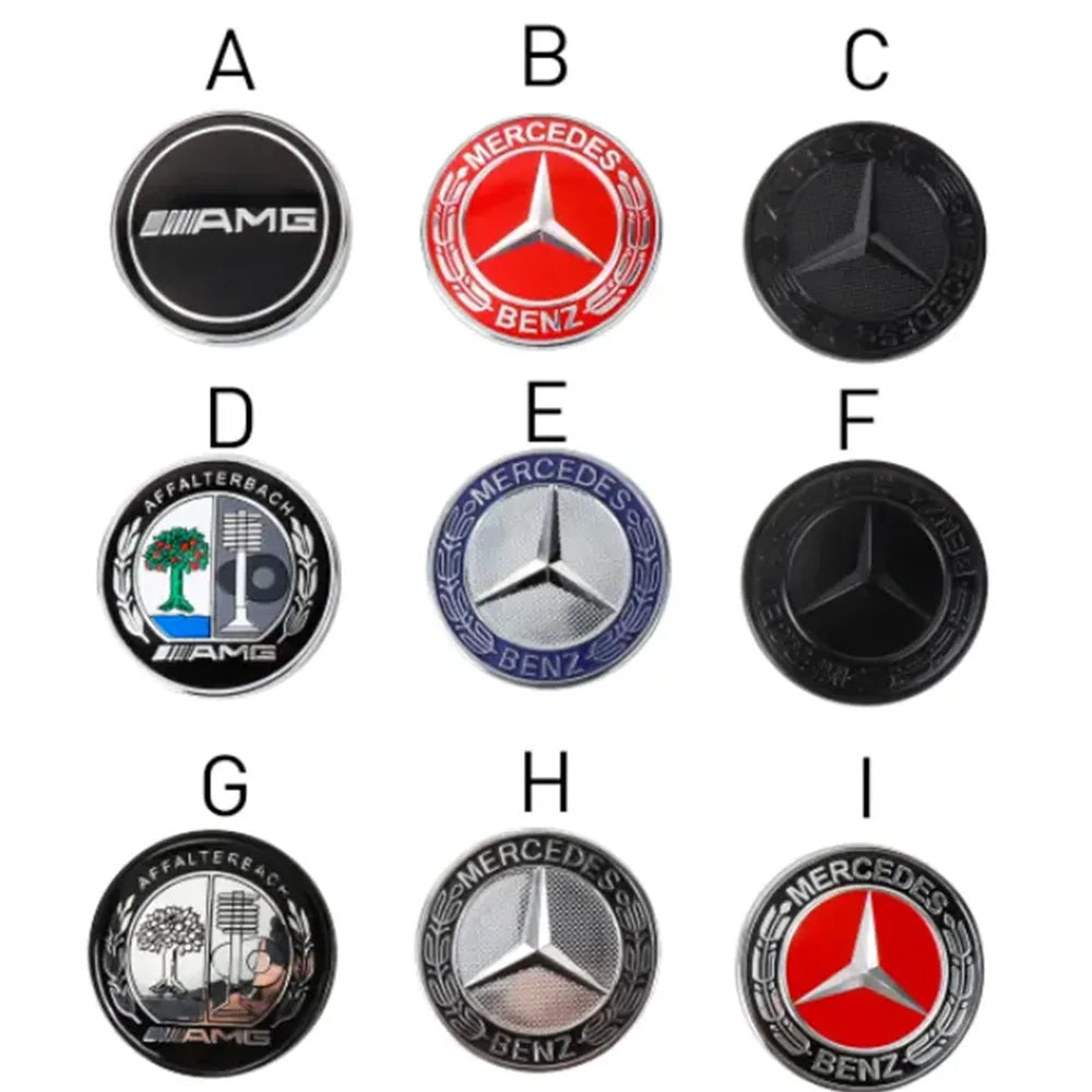 Exclusive for Mercedes-Benz Engine Hood Badges: ABCERS Grade GLA GLC GLK CLA CLS Flat Front Engine Hood Badges
