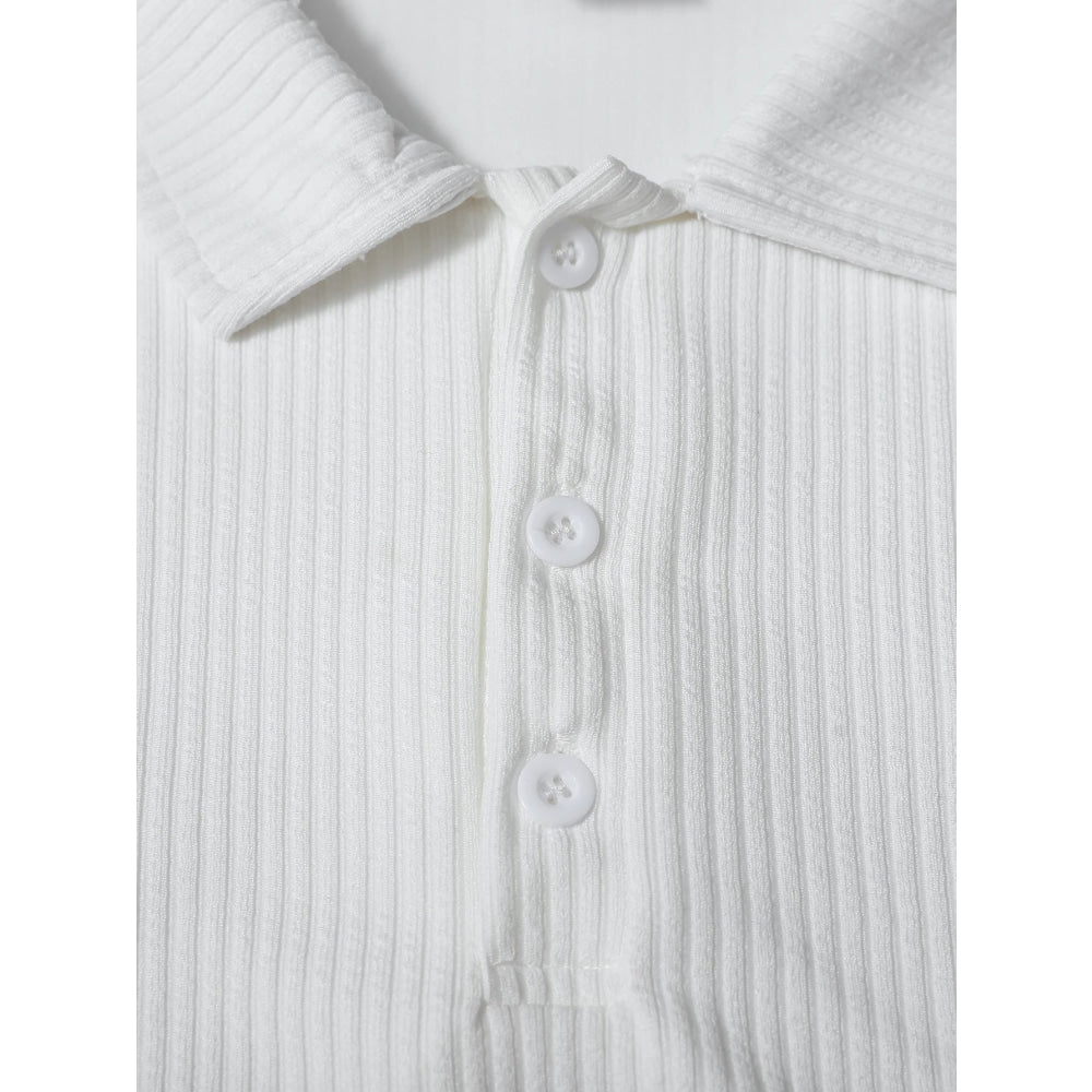 Spring New Light Luxury Light Business Mature Casual Men Sports Retro Style Striped Fashion Men Outdoor Long Sleeve POLO Shirt