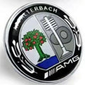 57mm Star Flat Hood Bonnet Logo Mercedes Benz AMG W204 W124 W201 W202 W212 W220 W205 Emblem Badge stickers automobile Accessorie