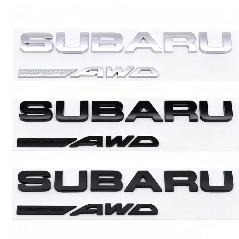 21.5X2.2CM ABS 2025 for Subaru SYMMETRICAL AWD Car Rear Trunk Letters Emblem Stickers STI XV WRC WRX BRZ FORESTER IMPREZA LEGACY
