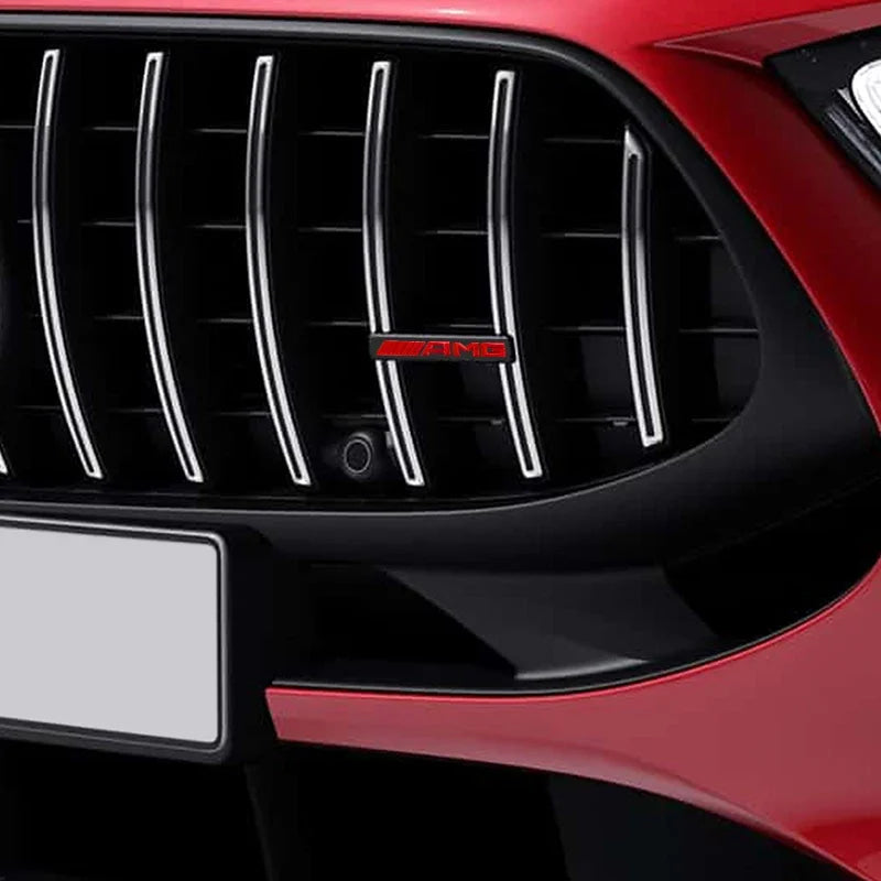 3D ABS Logo AMG Emblem Car Front Grille Badge Caps For Mercedes Benz GLC A B C E Class W204 W205 W212 W213 GT AMG Accessories