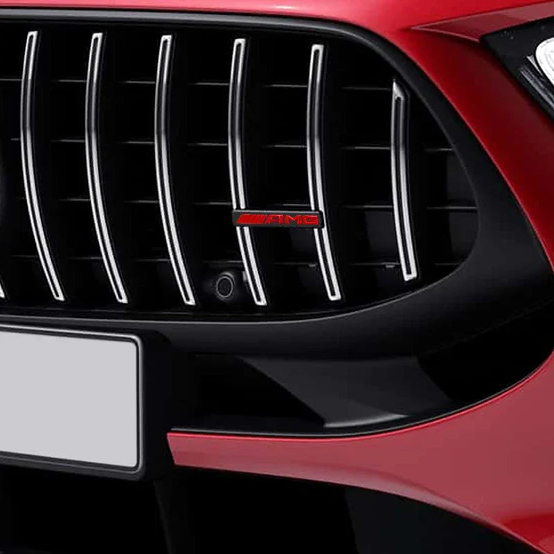 3D ABS Logo AMG Emblem Car Front Grille Badge Caps For Mercedes Benz GLC A B C E Class W204 W205 W212 W213 GT AMG Accessories