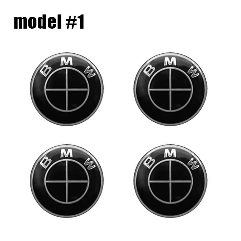 4Pc 56mm 60mm 65mm Car Wheel Center Hub Cap Rim Cover Stickers For BMW E36 E39 E46 E60 E90 E90 F01 F10 F30 G01 G20 G21 G30 G11 M