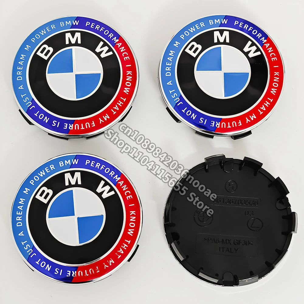 4 Pcs 68mm 56mm Wheel Center Cap for BMW E90 E87 F30 F20 F10 E60 F01 F02 G20 G30 G38 G14 F22 X1 X3 X4 X5 X6 M1 M2 M3 M4 M5 M6 M8