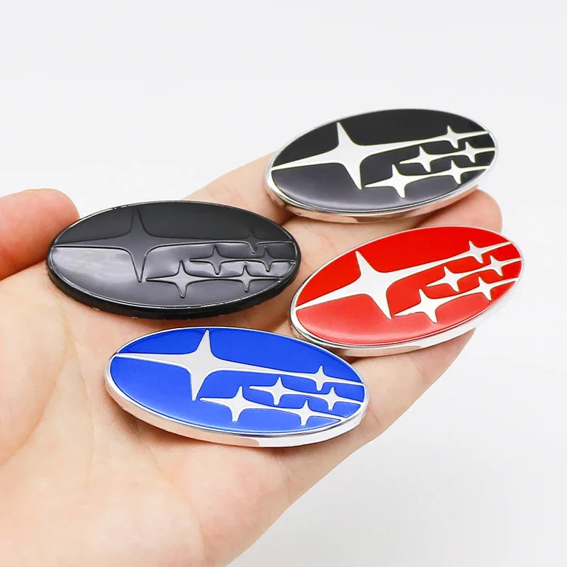 For Subaru Forester Outback Legacy Impreza STI BRZ Auto  1PC 58x30mm ABS Car Steering Wheel Center Emblem Badge Decal