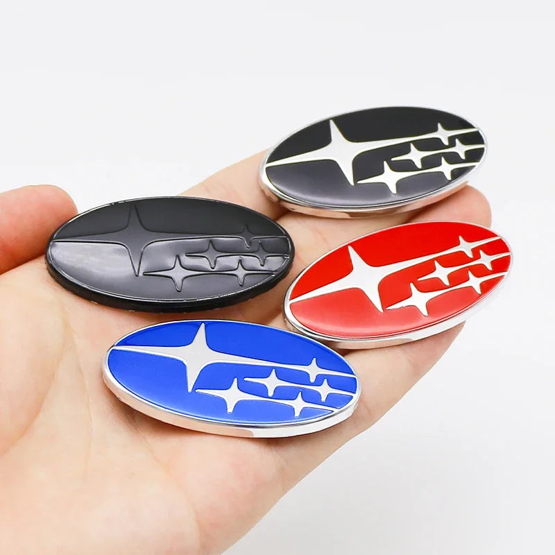 For Subaru Forester Outback Legacy Impreza STI BRZ Auto  1PC 58x30mm ABS Car Steering Wheel Center Emblem Badge Decal