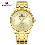 NAVIFORCE Men's Watch Classic Stainless Steel Strap 3ATM Waterproof Calendar Minimalist Dial Men's Chronograph Watch NF9272S
