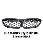 XVIP For BMW G20 3-Series G20 G21 G28 2019-2023 Front Bumper Hood Kidney Racing Grilles Replacement Black Diamond Meteor Style