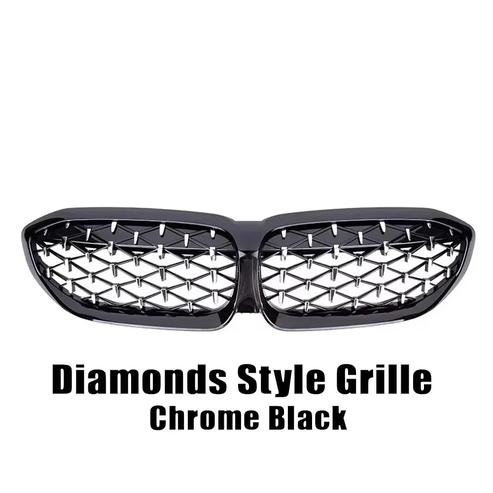XVIP For BMW G20 3-Series G20 G21 G28 2019-2023 Front Bumper Hood Kidney Racing Grilles Replacement Black Diamond Meteor Style