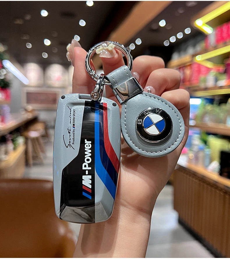 M-Power Logo Car Key Case Cover For BMW 530i 550i 320i 1 2 3 4 5 Series 118i 225i M240i F20 F21 F30 F31 F25 F01 F02 Accessories