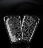 For Toyota Camry RAV4 Forturner Hilux Auris Corolla Avensis Verso Yaris Aygo Scion TC ABS Carbon Fiber Style Car Key Case Cover