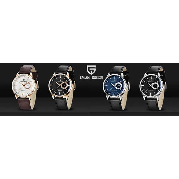 2026 Pagani Design Reloj Hombre PD1654 Quartz Watch Men 100M Water Resistant Leather Strap  Fashion Business Wristwatch reloj