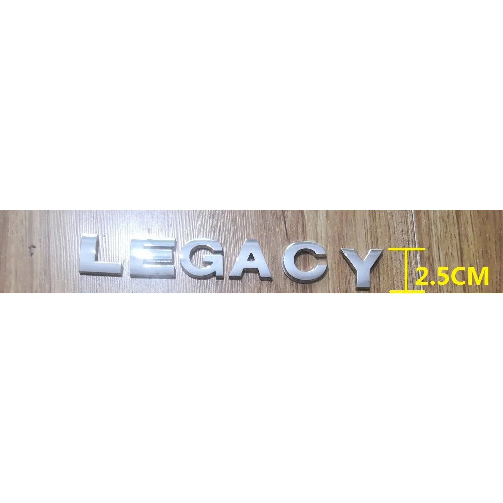 Car Letter Rear Trunk Decals Emblem Badge Sticker Front Engine Cover Sticker Decal Styling For Subaru LEGACY