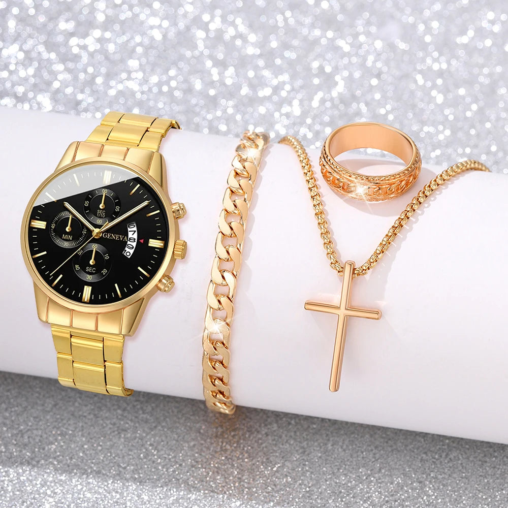 Reloj de pulsera de cuarzo con calendario de lujo de acero inoxidable a la moda para hombre, relojes de negocios para hombre, reloj Montre Homme