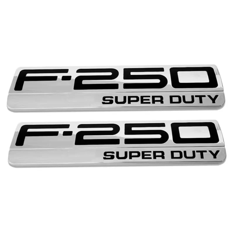 2pcs Plastic F-250 F250 Super Duty Car Emblem Badge Embleme Emblema Custom Waterproof Stickers