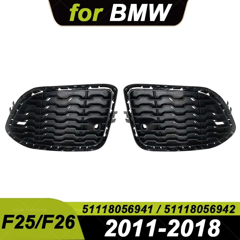for 2011-2018 F25 F26 BMW X3 X4 28i 28iX 35iX 28dX Front Bumper Grille Fog Lamp Cover 51118056941 51118056942
