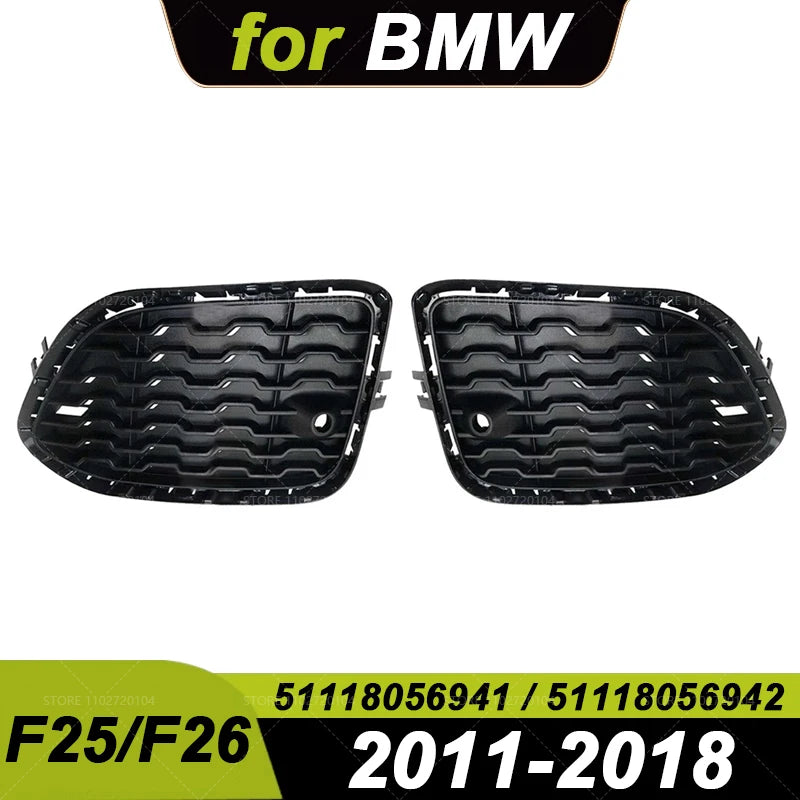 for 2011-2018 F25 F26 BMW X3 X4 28i 28iX 35iX 28dX Front Bumper Grille Fog Lamp Cover 51118056941 51118056942