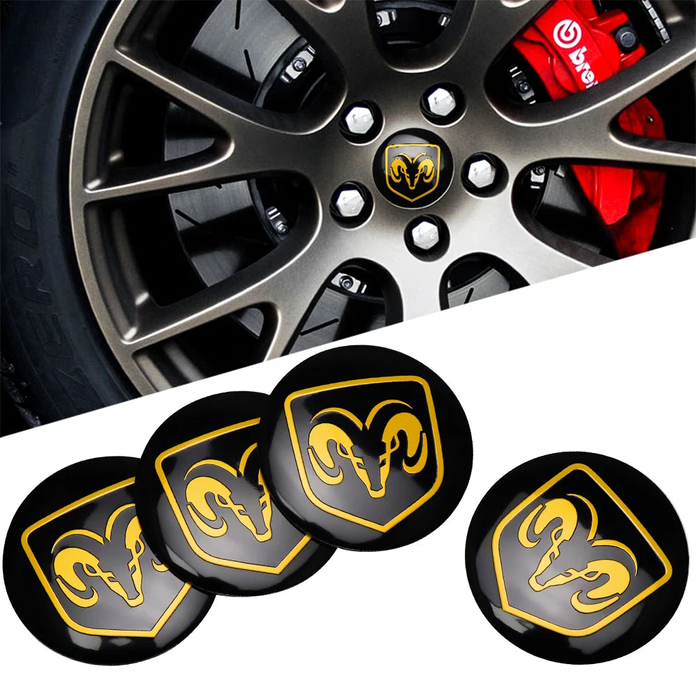 56MM Car Wheel Center Cover Sticker Hub Cap Accessories For Dodge Durango Caliber Dakota Neon SRT SXT Nitro Avenger Dart Viper