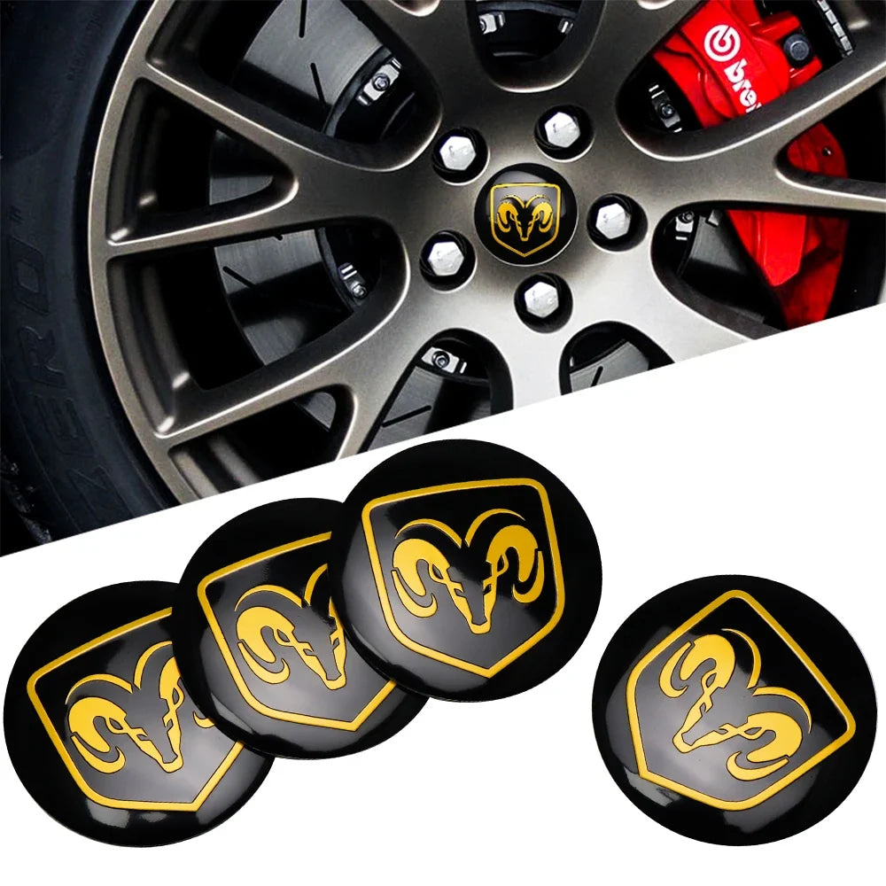 56MM Car Wheel Center Cover Sticker Hub Cap Accessories For Dodge Durango Caliber Dakota Neon SRT SXT Nitro Avenger Dart Viper