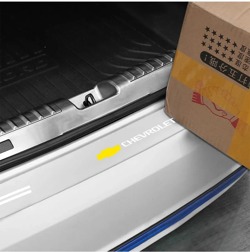 Car Transparent Rear Guard Plate Trunk Sticker For Chevrolet Silverado Impala Malibu Equinox Cruze Camaro Tahoe/Suburban Cavalie