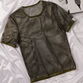 Men's Hollow Out Mesh T-Shirt, Breathable, Sport, See Through, Streetwear, Lightweight, Casual Tank Top, Summer, New Arrivals