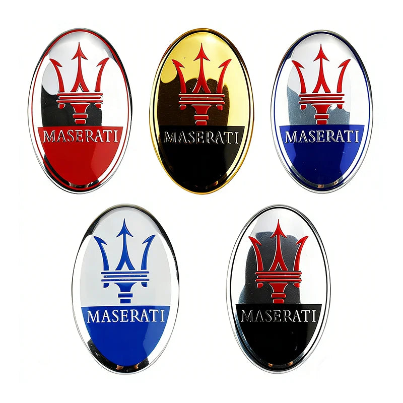 Car Front Hood Emblem Badge for Maserati Granturismo Ghibli Quattroporte Levante Granlusso Coupe Exterior Replacement Part