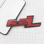 3D Metal 6.2L Logo Car Rear Boot Trunk Emblem Badge Sticker For Ford Raptor F150 Hummer H2 Chevrolet C7 Camaro Dodge Challenger