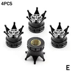 4PCS Crown Style Tire Valve Stem Caps, Air Caps Cover, Aluminum Alloy Dustproof And Waterproof Valve Caps Cover For All Toyota