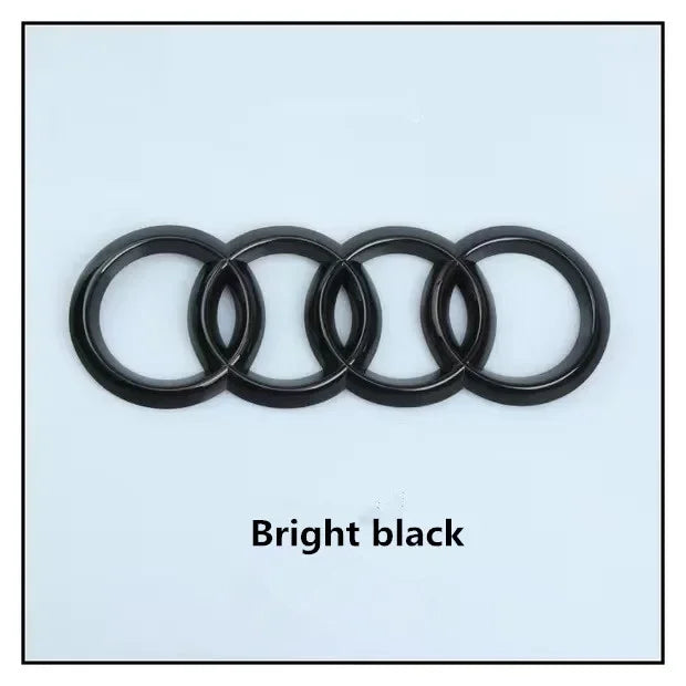 1Pc Audi directly covered front /Rear logo Emblem Refitted four-ring black Badge For Audi A4 A3 A5 A7 Q3 Q5 Q7 Q2 A6 Accessories