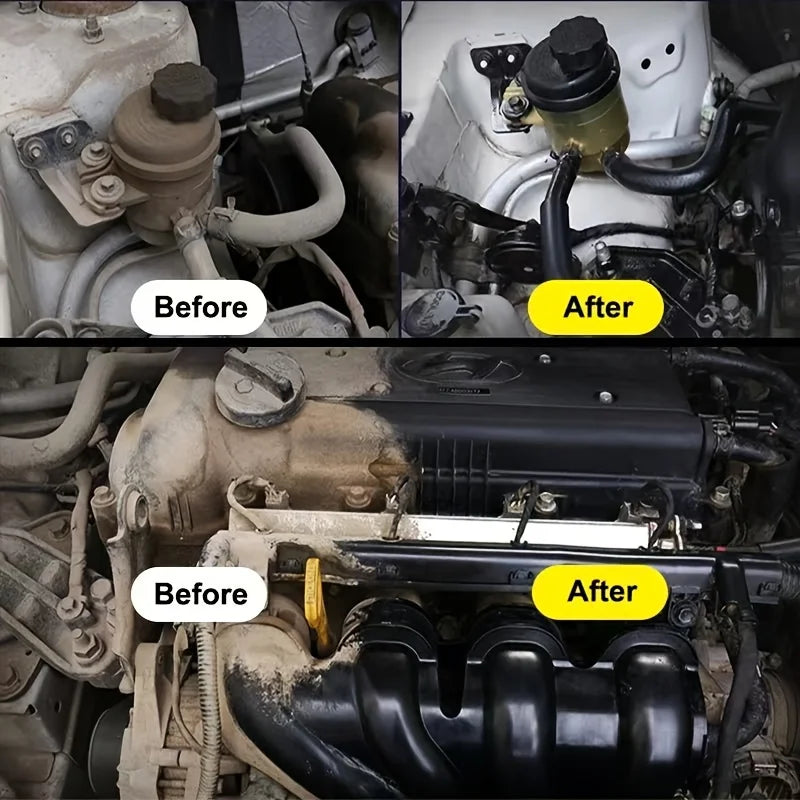 Limpiador de bahía de motor de coche, potente producto de limpieza descontaminante para compartimento de motor, producto de pulido y limpieza de coche