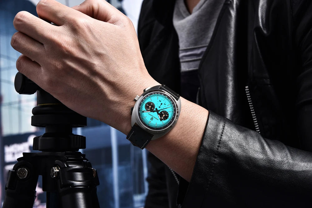 PAGANI DESIGN Panda Mens Watches Quartz Luxury Watch For Men Chronograph VK63 Wristwatches AR Sapphire Waterproof Luminous Clock