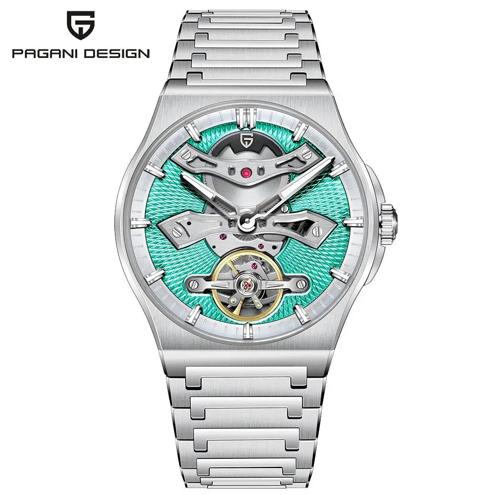 PAGANI DESIGN New 42MM Hollow Tourbillon Luxury Men Mechanical Watch Sapphire Glass Automatic Watches For Men Relojes hombres