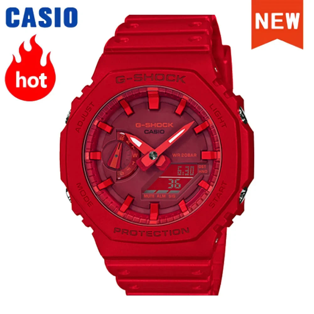 2026 NeW Casio GA-2100 series men's watch Flame Inside trendy sportsmultifunctional fashion anti-shock color disc watch G-SHOCK