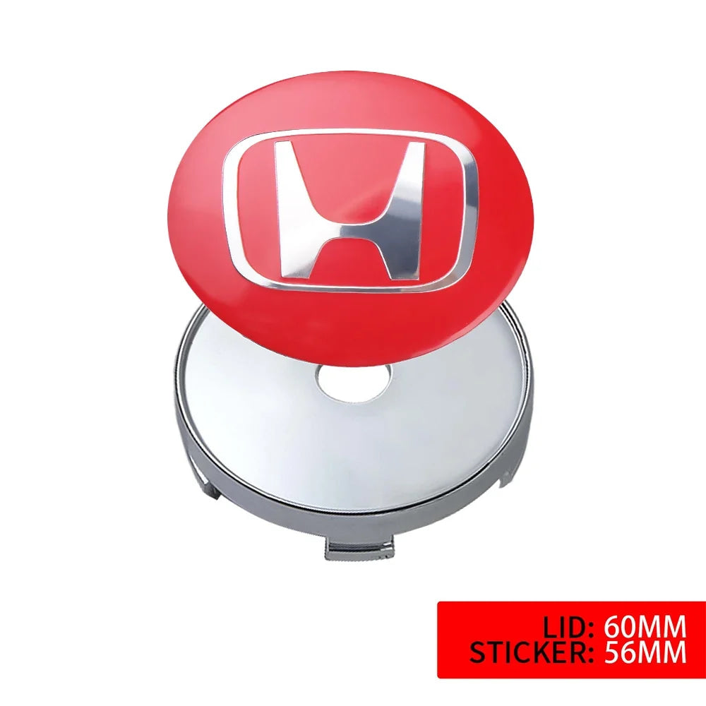 4pcs 56/58/60/69mm Car Wheel Center Hub Caps Accessories For Honda Type R Type S VTEC DOHC Modulo Vezel Legend Si RR Insight