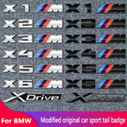 3D Metal Car Body Side Badge Body Rear Trunk Decor Sticker Modification For BMW M X1 X2 X3 X4 X5 E84 F26 E83 F25 E53 E70 E71 G02