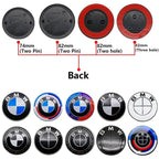 Carbon Fiber 50th Anniversary Front Rear Logo Kit for BMW 82mm 74mm Badge F30 F10 E46 E90  2-Pin Base DIY Replacement Decor Set