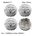 4Pcs 57/62mm Car Wheel Center Hub Cap Rim Cover For Toyota Corolla RAV4 LEVIN Yaris C-HR Camry Prado Prius Car Auto Accessories