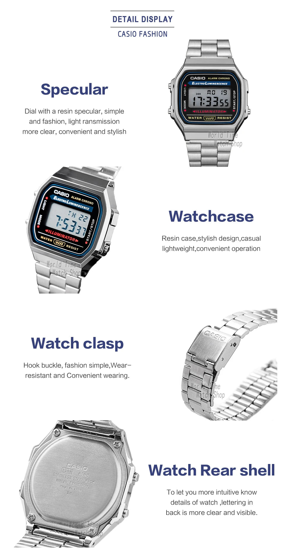 Casio watch silver watch men set brand luxury LED digital Waterproof Quartz men watch Sport military Wrist Watch relogio masculi