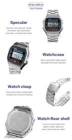 Casio watch silver watch men set brand luxury LED digital Waterproof Quartz men watch Sport military Wrist Watch relogio masculi