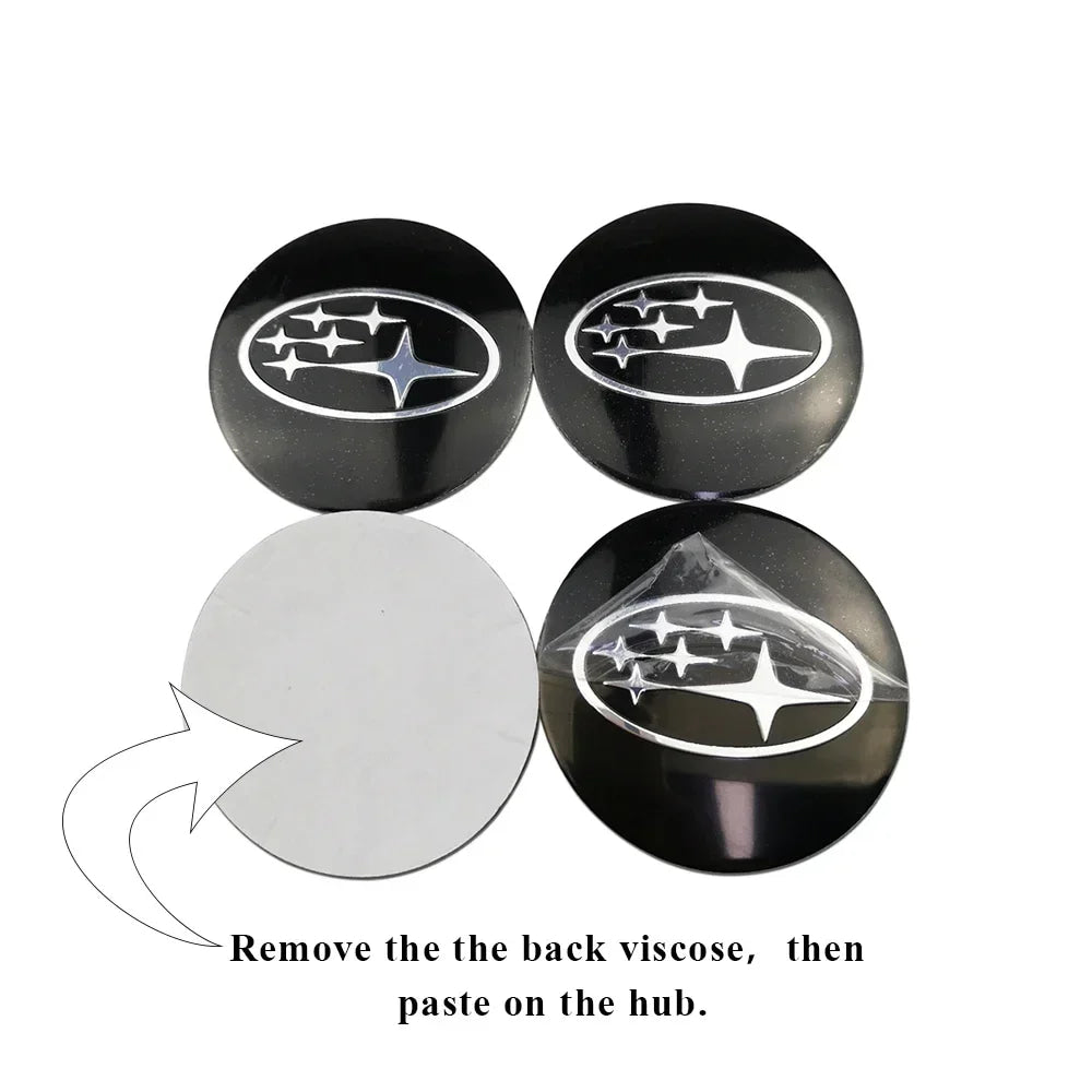 4pcs 56MM Car Wheel Center Emblem Hub Badge Sticker for Subaru STI XV WRC WRX BRZ LEVORG FORESTER IMPREZA LEGACY OUTBACK