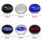 For Subaru STI XV Tribeca Forester Impreza Outback Legacy  56/60mm Car Wheel Center Badge Stickers Hub Cover Emblem Decal