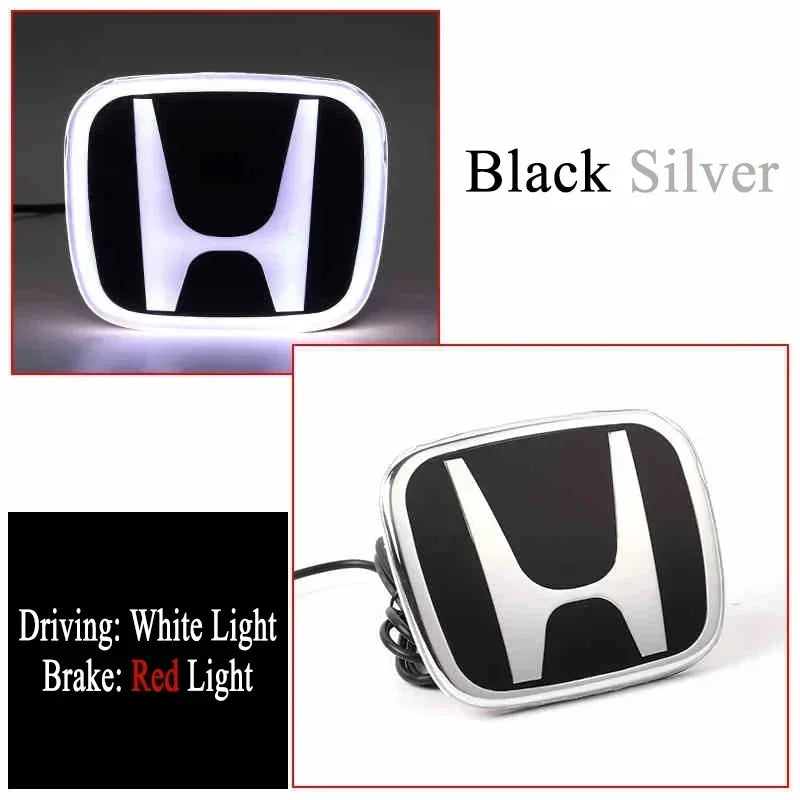 For Honda Accord Civic Odyssey CRV Inspire Amaze Vezel PMMA LED Car Emblem Sticker Front Rear Trunk Light Badge Accessories
