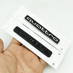 3D ABS Black Logo Quattro Emblem Decal Car Badge For Audi A3 A5 A4 A6 A7 A8 A1 A2 S3 S4 TT Q3 Q7 Q5 Quattro Sticker Accessories