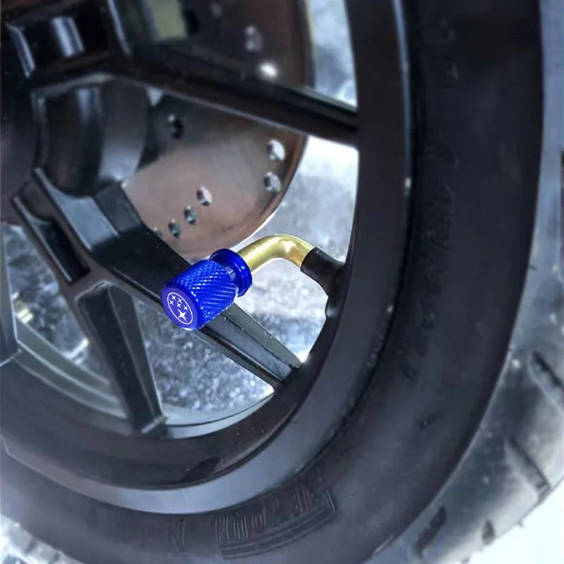 Wheel Tire Valves Tyre Stem for Subaru Impreza Forester Tribeca XV BRZ Air Caps car+accessories interior sticker decor styling