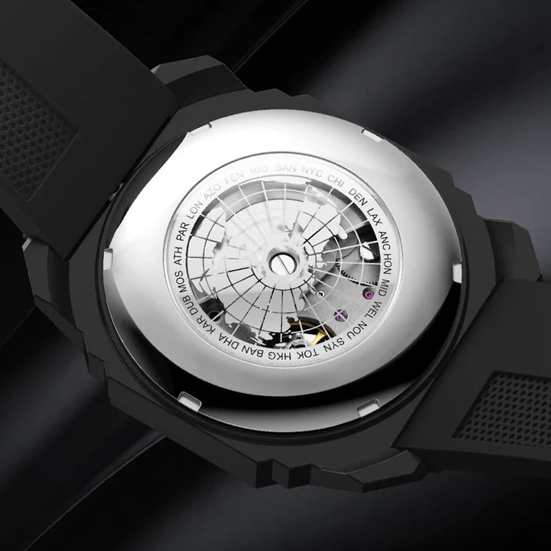 PAGANI DESIGNS Reloj mecánico para hombre, relojes deportivos automáticos de lujo para hombre, Reloj de pulsera resistente al agua de acero inoxidable, Relojes