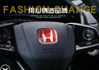 For Honda Civic Accord City H-Sticker Interior Modification CRV Jade Fit Acrylic Car Steering Wheel Emblem Odyssey Hybrid